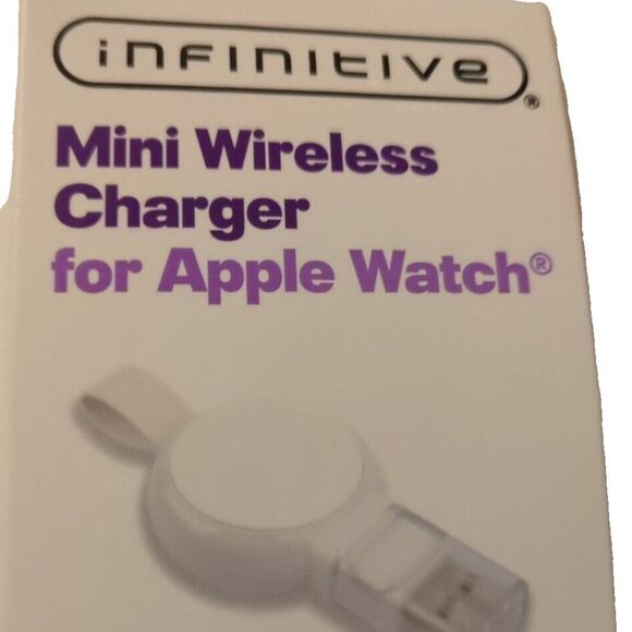 NEW Infinitive Mini Wireless Charger for Apple Watch 1/2/3/4/5/6/SE White - NIP - Picture 4 of 8